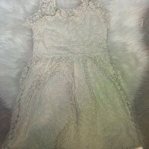 Elegant Cream Lace Kids Dress
